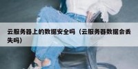 云服务器上的数据安全吗（云服务器数据会丢失吗）