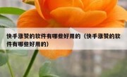 快手涨赞的软件有哪些好用的（快手涨赞的软件有哪些好用的）