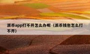 派币app打不开怎么办呢（派币钱包怎么打不开）