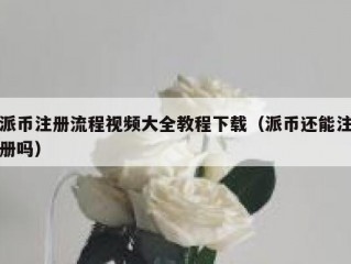 派币注册流程视频大全教程下载（派币还能注册吗）
