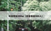 抖音粉丝900w（抖音粉丝900人）