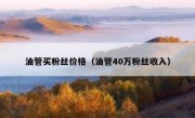 油管买粉丝价格（油管40万粉丝收入）