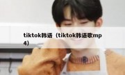 tiktok韩语（tiktok韩语歌mp4）