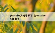 youtube为啥看不了（youtube不能看了）