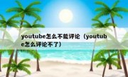 youtube怎么不能评论（youtube怎么评论不了）