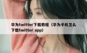 华为twitter下载教程（华为手机怎么下载twitter app）