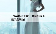 “twitter下载”（twitter下载了点不动）
