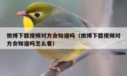 微博下载视频对方会知道吗（微博下载视频对方会知道吗怎么看）