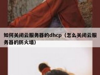 如何关闭云服务器的dhcp（怎么关闭云服务器的防火墙）