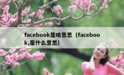 facebook是啥意思（facebook,是什么意思）