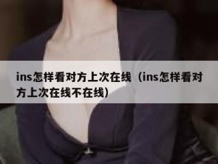 ins怎样看对方上次在线（ins怎样看对方上次在线不在线）