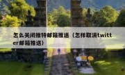 怎么关闭推特邮箱推送（怎样取消twitter邮箱推送）