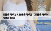 樱花密码锁怎么删除密码设置（樱花密码锁如何修改密码）