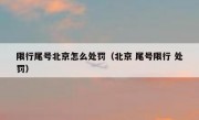 限行尾号北京怎么处罚（北京 尾号限行 处罚）