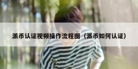派币认证视频操作流程图（派币如何认证）