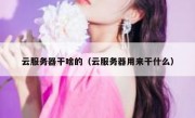 云服务器干啥的（云服务器用来干什么）