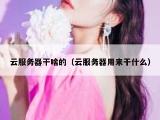 云服务器干啥的（云服务器用来干什么）