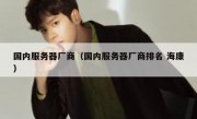 国内服务器厂商（国内服务器厂商排名 海康）