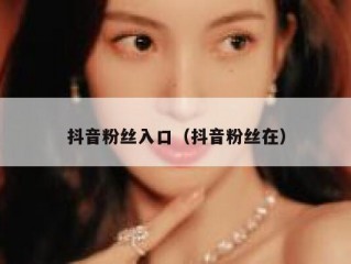 抖音粉丝入口（抖音粉丝在）