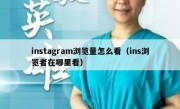 instagram浏览量怎么看（ins浏览者在哪里看）