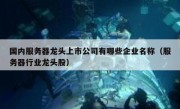 国内服务器龙头上市公司有哪些企业名称（服务器行业龙头股）