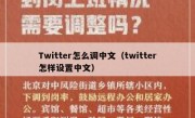 Twitter怎么调中文（twitter怎样设置中文）