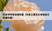 抖音如何曾加播放量（抖音上面怎么增加自己的播放量）