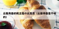 云服务器的概念是什么意思（云服务器是干啥的）