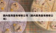 国内服务器有哪些公司（国内服务器有哪些公司）
