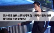 国外抖音加粉丝要钱吗现在（国外抖音加粉丝要钱吗现在还能加吗）