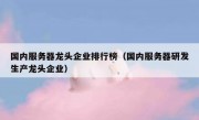 国内服务器龙头企业排行榜（国内服务器研发生产龙头企业）