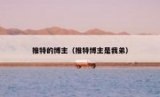 推特的博主（推特博主是我弟）