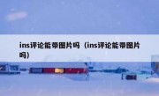 ins评论能带图片吗（ins评论能带图片吗）