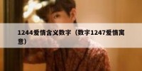 1244爱情含义数字（数字1247爱情寓意）