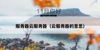 服务器云服务器（云服务器的意思）