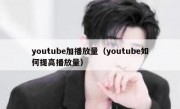 youtube加播放量（youtube如何提高播放量）