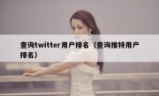 查询twitter用户排名（查询推特用户排名）
