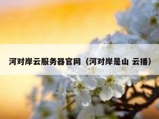 河对岸云服务器官网（河对岸是山 云播）