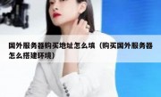 国外服务器购买地址怎么填（购买国外服务器怎么搭建环境）