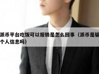 派币平台吃饭可以报销是怎么回事（派币是骗个人信息吗）