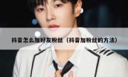 抖音怎么加好友粉丝（抖音加粉丝的方法）