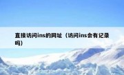 直接访问ins的网址（访问ins会有记录吗）