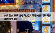 小白怎么做跨境电商,尤其英语方面（如何去做跨境电商）
