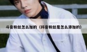 斗音粉丝怎么加的（抖音粉丝是怎么添加的）