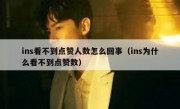ins看不到点赞人数怎么回事（ins为什么看不到点赞数）