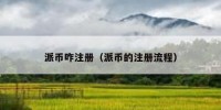 派币咋注册（派币的注册流程）