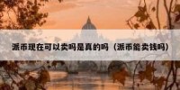 派币现在可以卖吗是真的吗（派币能卖钱吗）