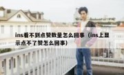 ins看不到点赞数量怎么回事（ins上显示点不了赞怎么回事）