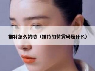推特怎么赞助（推特的赞赏码是什么）