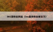 INS涨粉丝网站（ins最快粉丝破百万）
